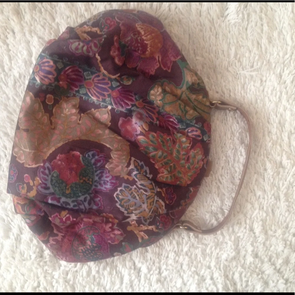 VINTAGE 80s Purple Pink Jumbo Multicolored Print Bag